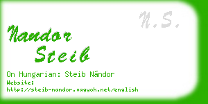 nandor steib business card